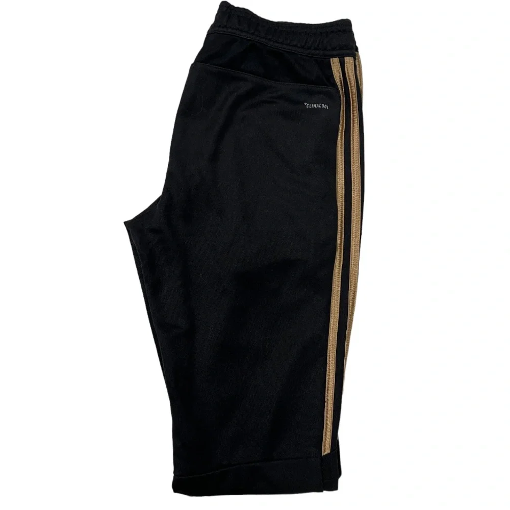 ADIDAS BLACK AND GOLD CLIMACOOL SWEATS - Picture 3 of 6